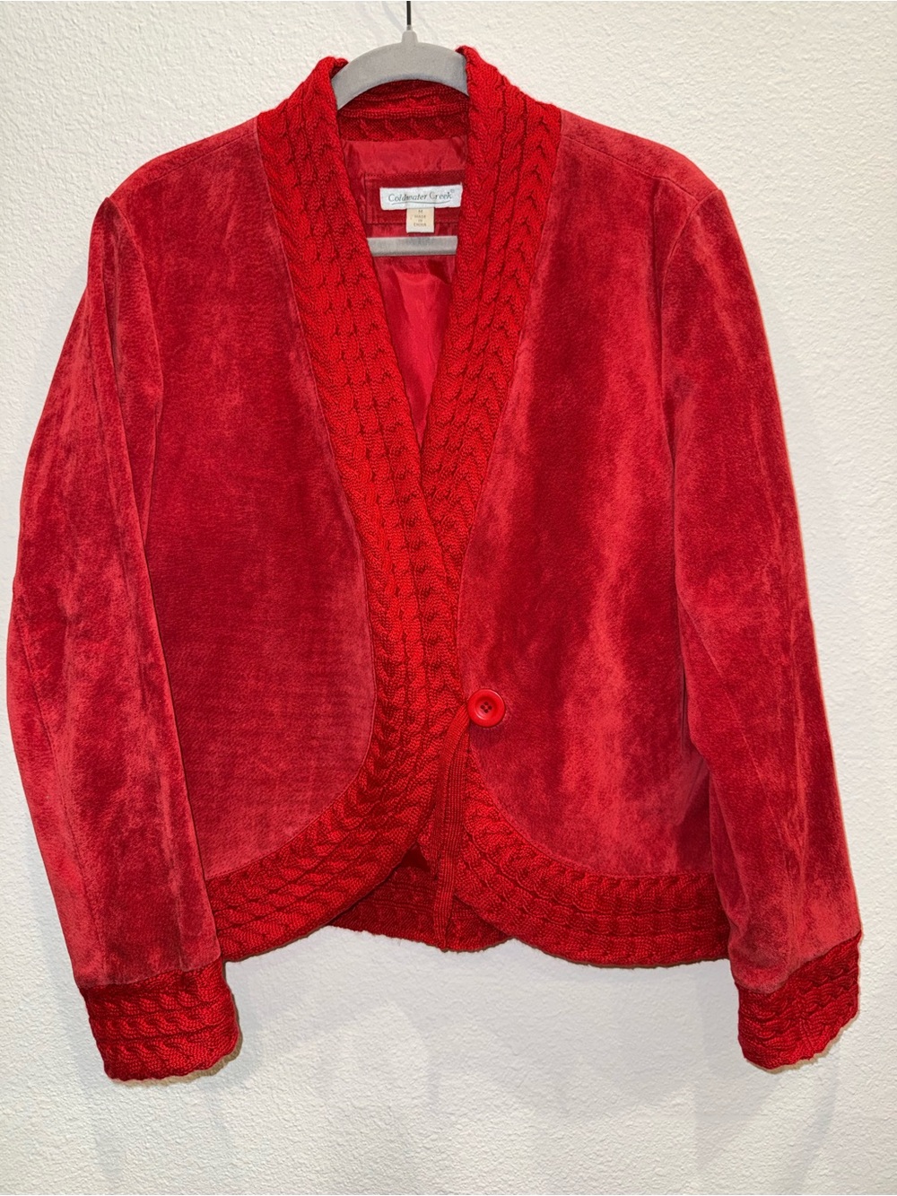 Cable Trim Red Jacket - Coldwater Creek